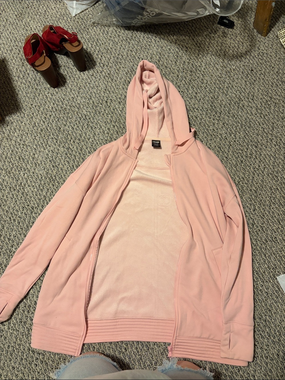 Pink Zip up Sweater